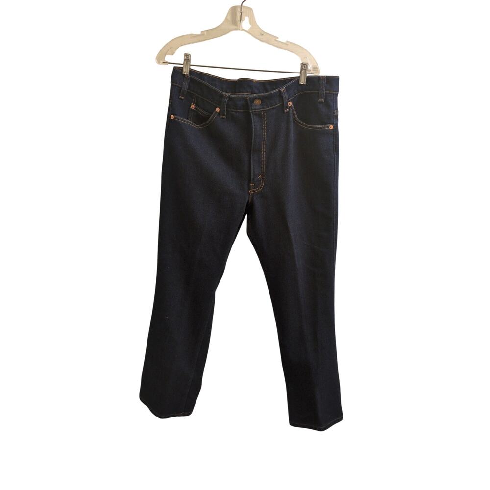 Levi's W38 L29 Dark Wash Denim Jeans – Men's Straight Leg, Leather Patch 515